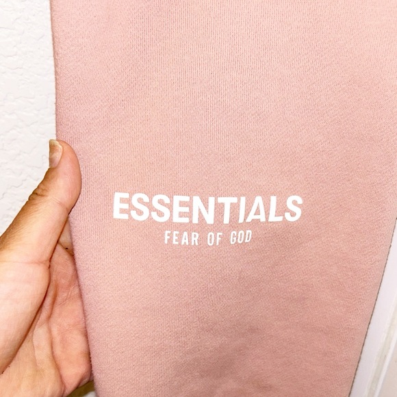 FEAR OF GOD x Essentials 🌫️RARE🌫️ Fleece Jogger drawstring Pant in BLUSH SZ: S - Picture 11 of 16